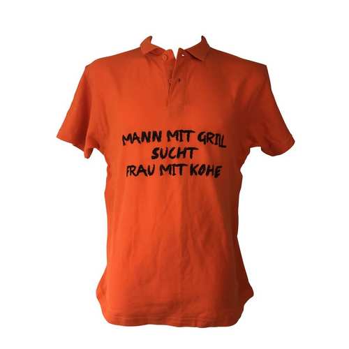 Polo-Shirt "Mann mit Grill…"